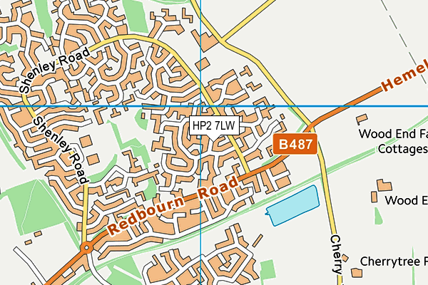 HP2 7LW map - OS VectorMap District (Ordnance Survey)