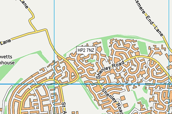 HP2 7NZ map - OS VectorMap District (Ordnance Survey)