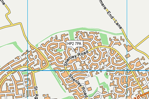 HP2 7PA map - OS VectorMap District (Ordnance Survey)