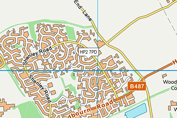 HP2 7PD map - OS VectorMap District (Ordnance Survey)