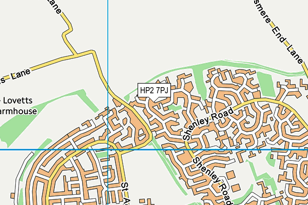 HP2 7PJ map - OS VectorMap District (Ordnance Survey)