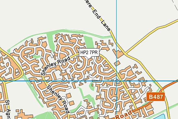 HP2 7PR map - OS VectorMap District (Ordnance Survey)