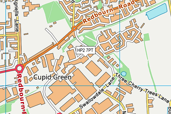 HP2 7PT map - OS VectorMap District (Ordnance Survey)
