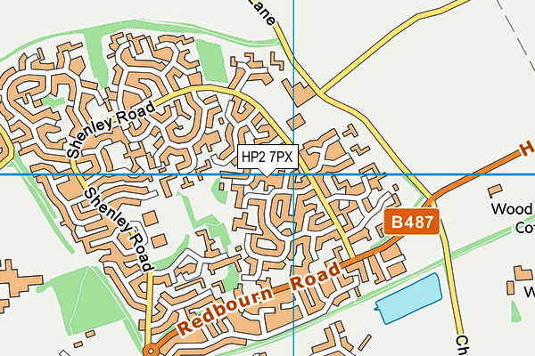 HP2 7PX map - OS VectorMap District (Ordnance Survey)