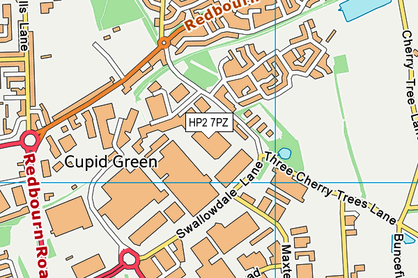 HP2 7PZ map - OS VectorMap District (Ordnance Survey)