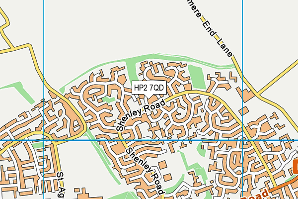 HP2 7QD map - OS VectorMap District (Ordnance Survey)