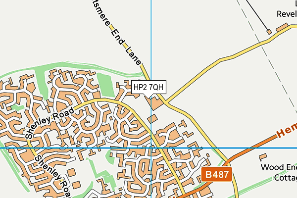 Brockswood Primary School map (HP2 7QH) - OS VectorMap District (Ordnance Survey)