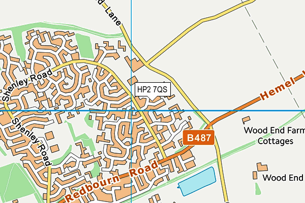 HP2 7QS map - OS VectorMap District (Ordnance Survey)