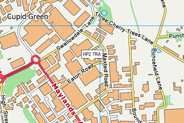 HP2 7RA map - OS VectorMap District (Ordnance Survey)