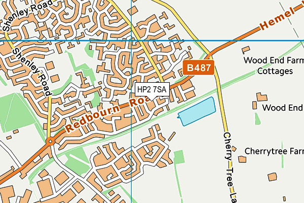 HP2 7SA map - OS VectorMap District (Ordnance Survey)