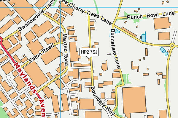 HP2 7SJ map - OS VectorMap District (Ordnance Survey)