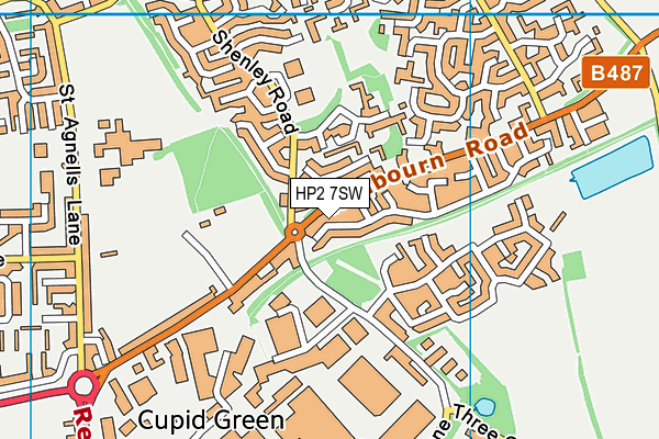 HP2 7SW map - OS VectorMap District (Ordnance Survey)
