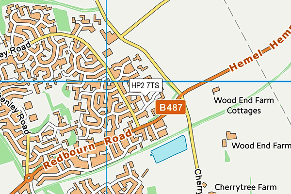 HP2 7TS map - OS VectorMap District (Ordnance Survey)