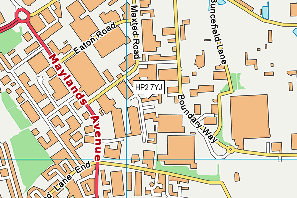 HP2 7YJ map - OS VectorMap District (Ordnance Survey)