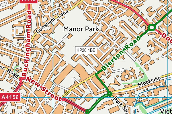 HP20 1BE map - OS VectorMap District (Ordnance Survey)