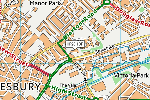 Stocklake Park School map (HP20 1DP) - OS VectorMap District (Ordnance Survey)