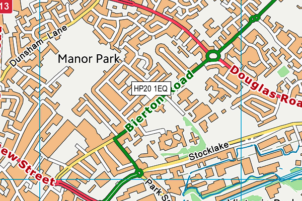 HP20 1EQ map - OS VectorMap District (Ordnance Survey)