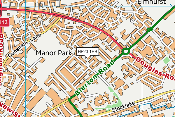 HP20 1HB map - OS VectorMap District (Ordnance Survey)