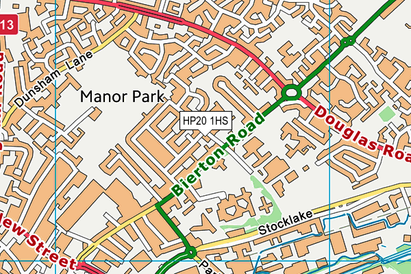 HP20 1HS map - OS VectorMap District (Ordnance Survey)