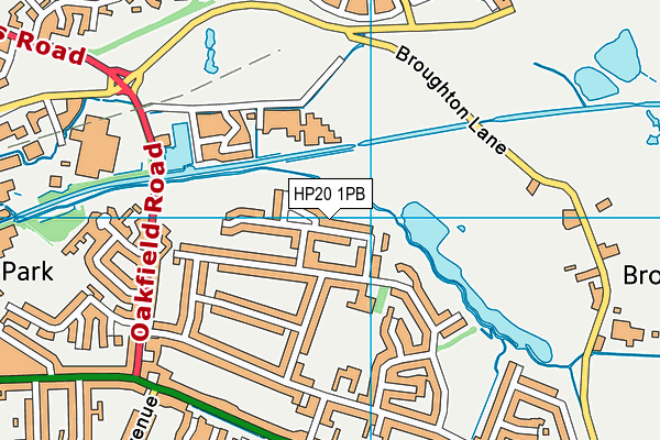 HP20 1PB map - OS VectorMap District (Ordnance Survey)