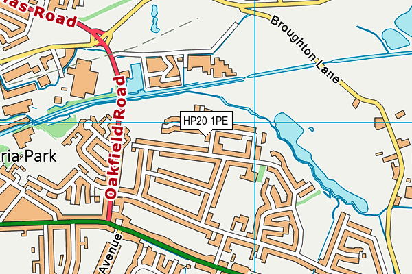 HP20 1PE map - OS VectorMap District (Ordnance Survey)