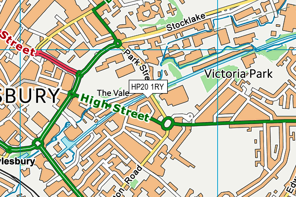 HP20 1RY map - OS VectorMap District (Ordnance Survey)