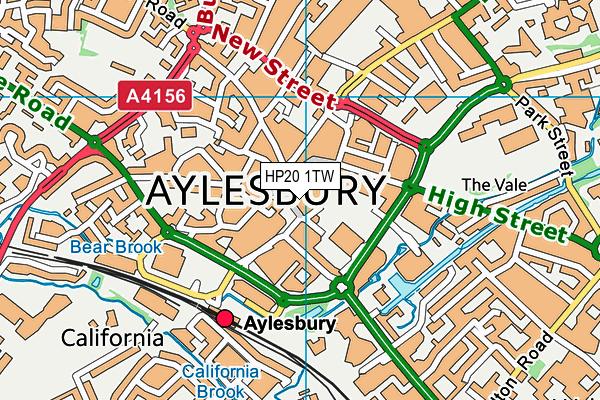 HP20 1TW map - OS VectorMap District (Ordnance Survey)