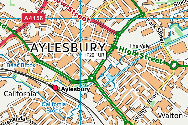 Anytime Fitness (Aylesbury) map (HP20 1UR) - OS VectorMap District (Ordnance Survey)