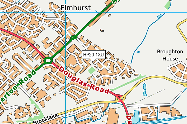 HP20 1XU map - OS VectorMap District (Ordnance Survey)