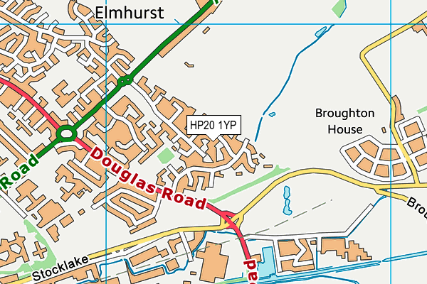 HP20 1YP map - OS VectorMap District (Ordnance Survey)