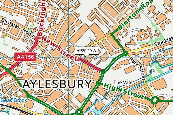 HP20 1YW map - OS VectorMap District (Ordnance Survey)