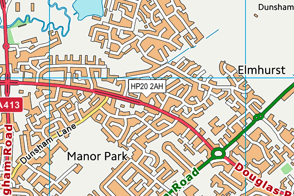 HP20 2AH map - OS VectorMap District (Ordnance Survey)