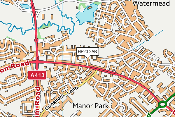 HP20 2AR map - OS VectorMap District (Ordnance Survey)