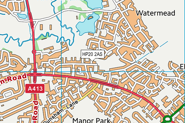 HP20 2AS map - OS VectorMap District (Ordnance Survey)