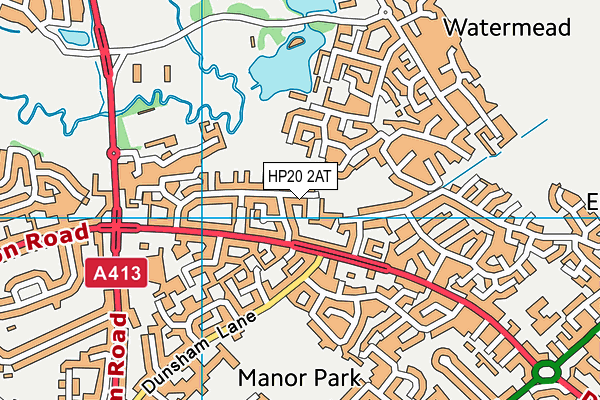 HP20 2AT map - OS VectorMap District (Ordnance Survey)