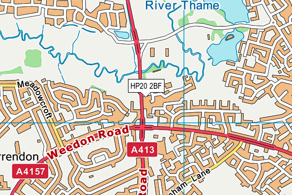 HP20 2BF map - OS VectorMap District (Ordnance Survey)