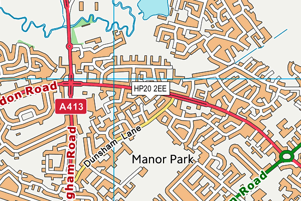 HP20 2EE map - OS VectorMap District (Ordnance Survey)