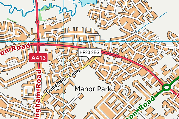 HP20 2EG map - OS VectorMap District (Ordnance Survey)