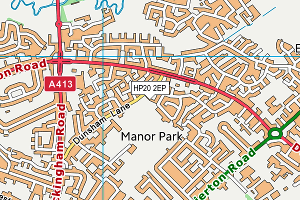 HP20 2EP map - OS VectorMap District (Ordnance Survey)