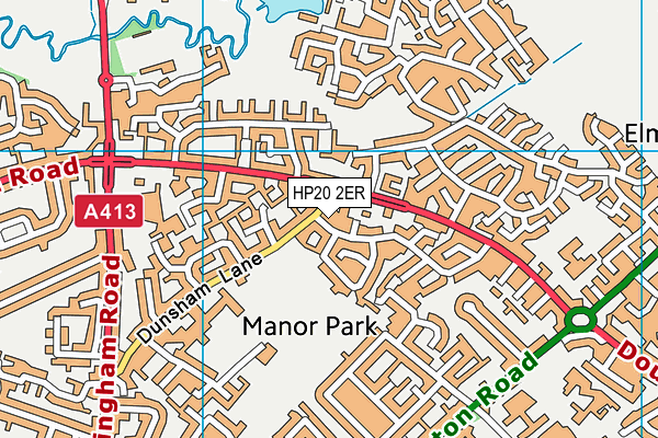 Alfred Rose Community Centre map (HP20 2ER) - OS VectorMap District (Ordnance Survey)
