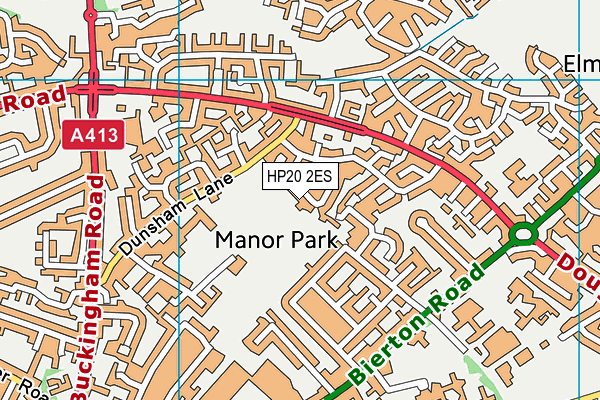Elmhurst Community Centre (Closed) map (HP20 2ES) - OS VectorMap District (Ordnance Survey)