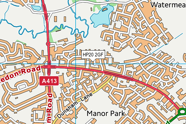 HP20 2GF map - OS VectorMap District (Ordnance Survey)