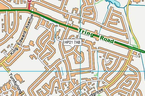 HP21 7AB map - OS VectorMap District (Ordnance Survey)