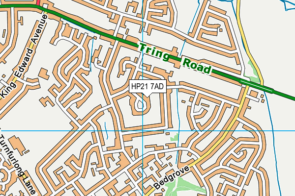 HP21 7AD map - OS VectorMap District (Ordnance Survey)