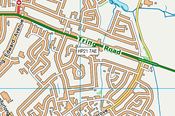 HP21 7AE map - OS VectorMap District (Ordnance Survey)