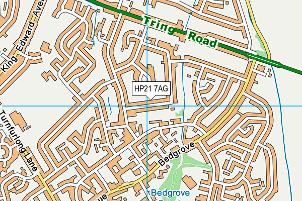 HP21 7AG map - OS VectorMap District (Ordnance Survey)