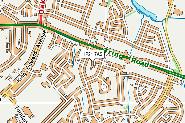 HP21 7AS map - OS VectorMap District (Ordnance Survey)