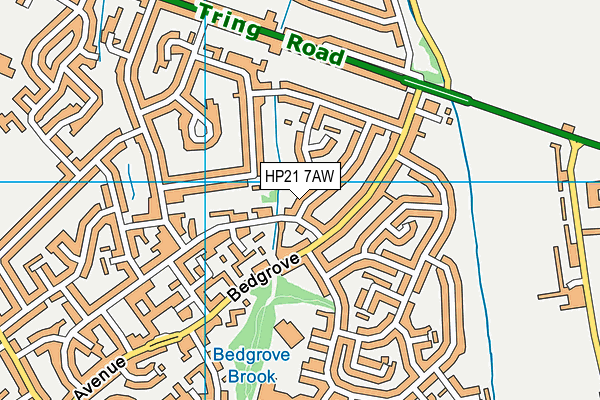 HP21 7AW map - OS VectorMap District (Ordnance Survey)