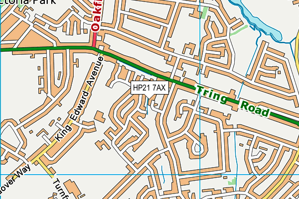 HP21 7AX map - OS VectorMap District (Ordnance Survey)