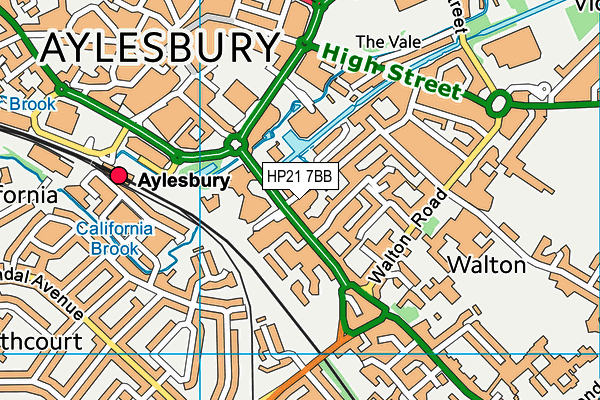 HP21 7BB map - OS VectorMap District (Ordnance Survey)